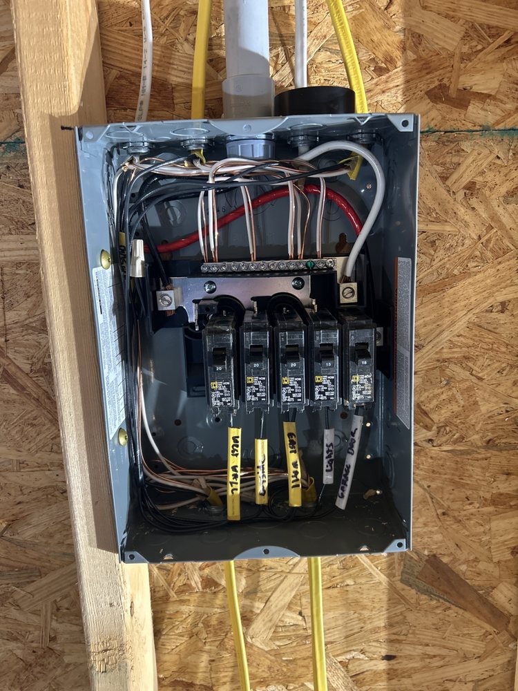 Garage electrical panel add-on by electrician in Attica, OH