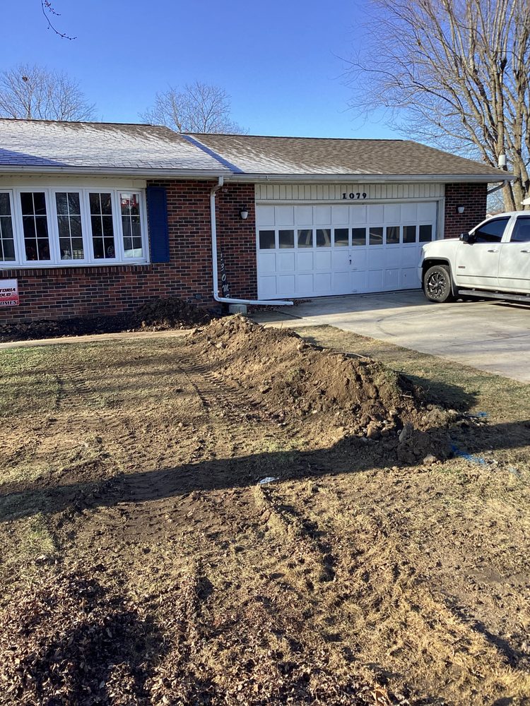 Waterline trench backfill after plumbing repair in Seneca County